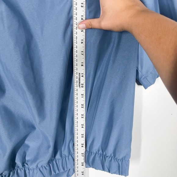 FootJoy Bent Tree Golf Club Shirt Men Blue Short Sleeve Elastic Waist Size Large - Picture 3 of 7